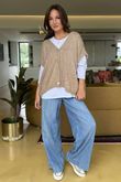 Made in Italy Hush Button Knit Waistcoat Camel